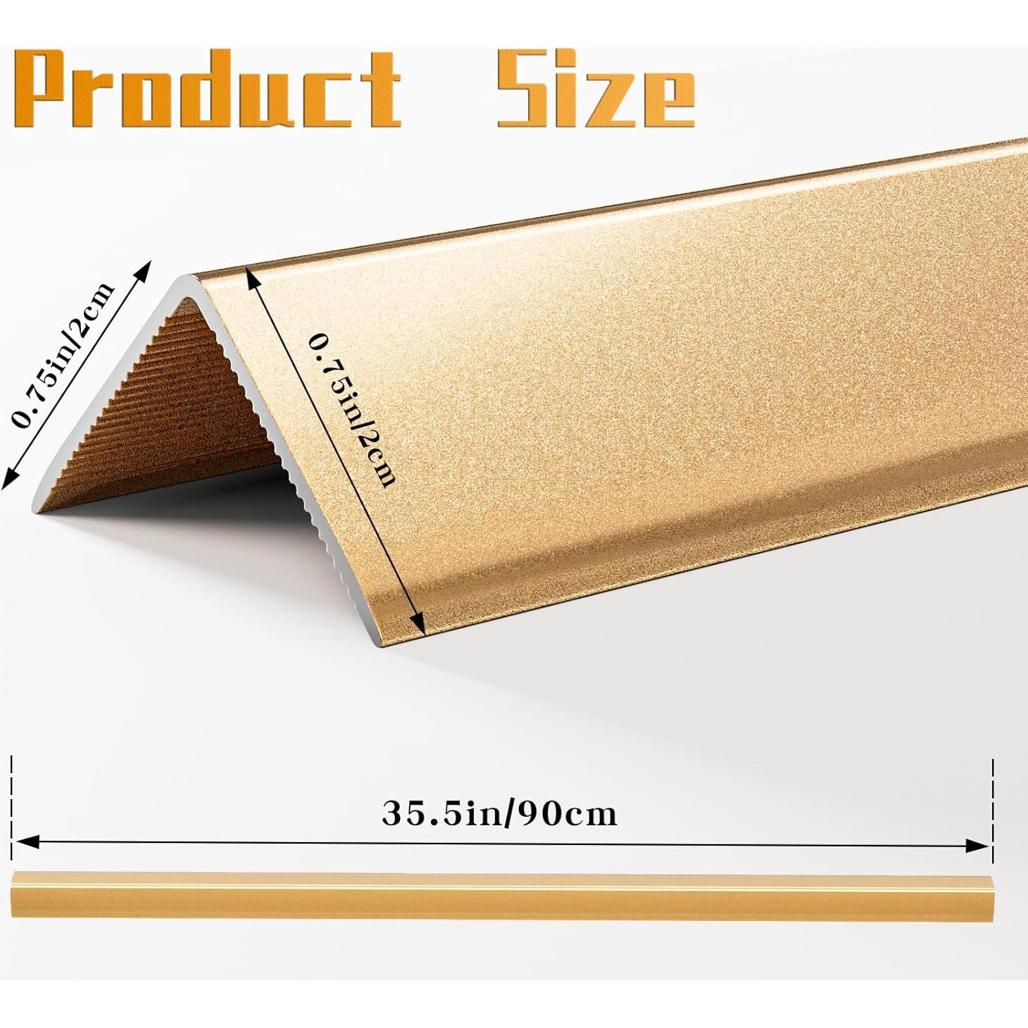 Protectores de Esquina de Aluminio Jiekayi 5 Pcs Oro 90.17 cm