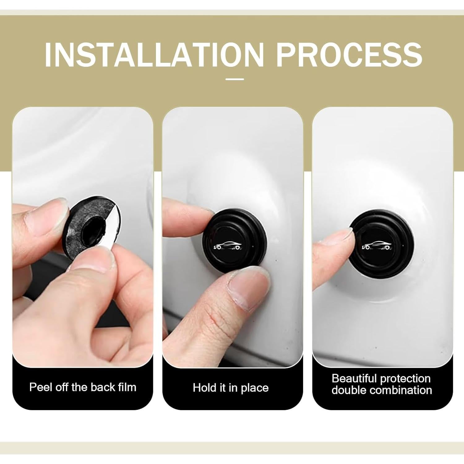 8 PCS Protector de Amortiguador de Puerta Nomocale Negro