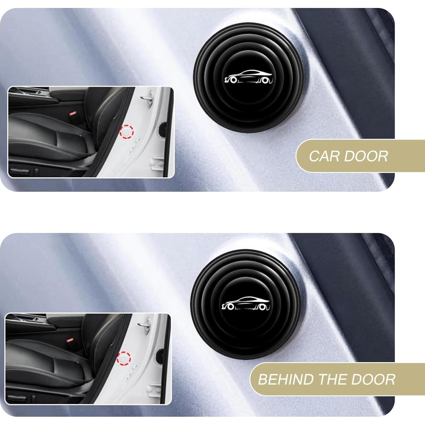 8 PCS Protector de Amortiguador de Puerta Nomocale Negro