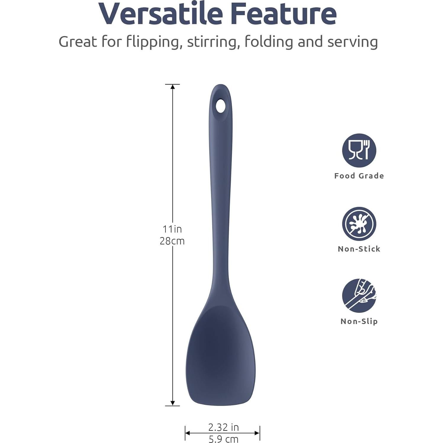Espátula de Silicona U-Taste 27.94cm Resistente al Calor Azul