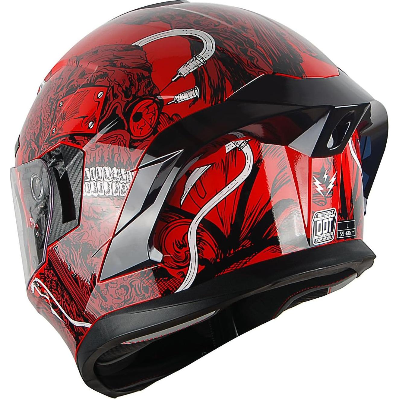 Casco de Moto 1Storm HJAH15 Doble Visor Talla S Gris