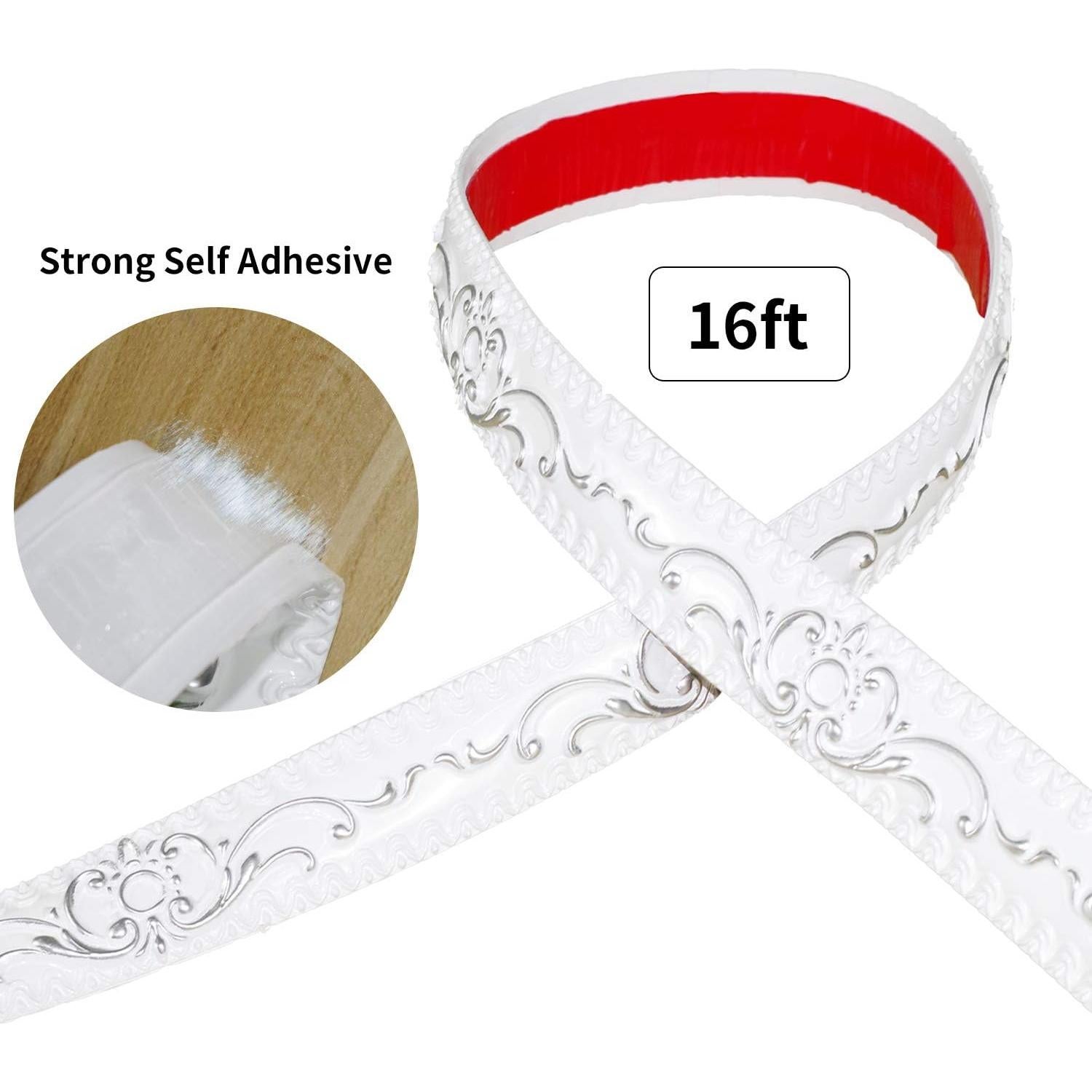 Moldura Flexible Autoadhesiva NeatiEase 5m Impermeable Plata