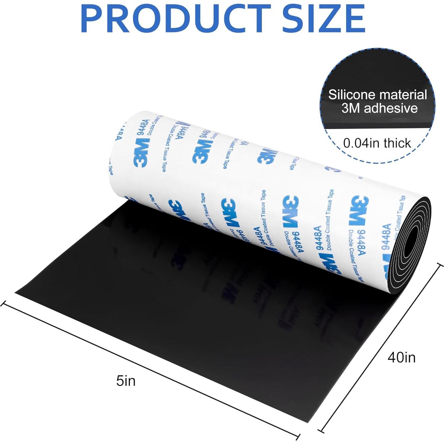 Almohadillas Antideslizantes de Silicona VOCOMO 101.6x12.7 cm - Negro