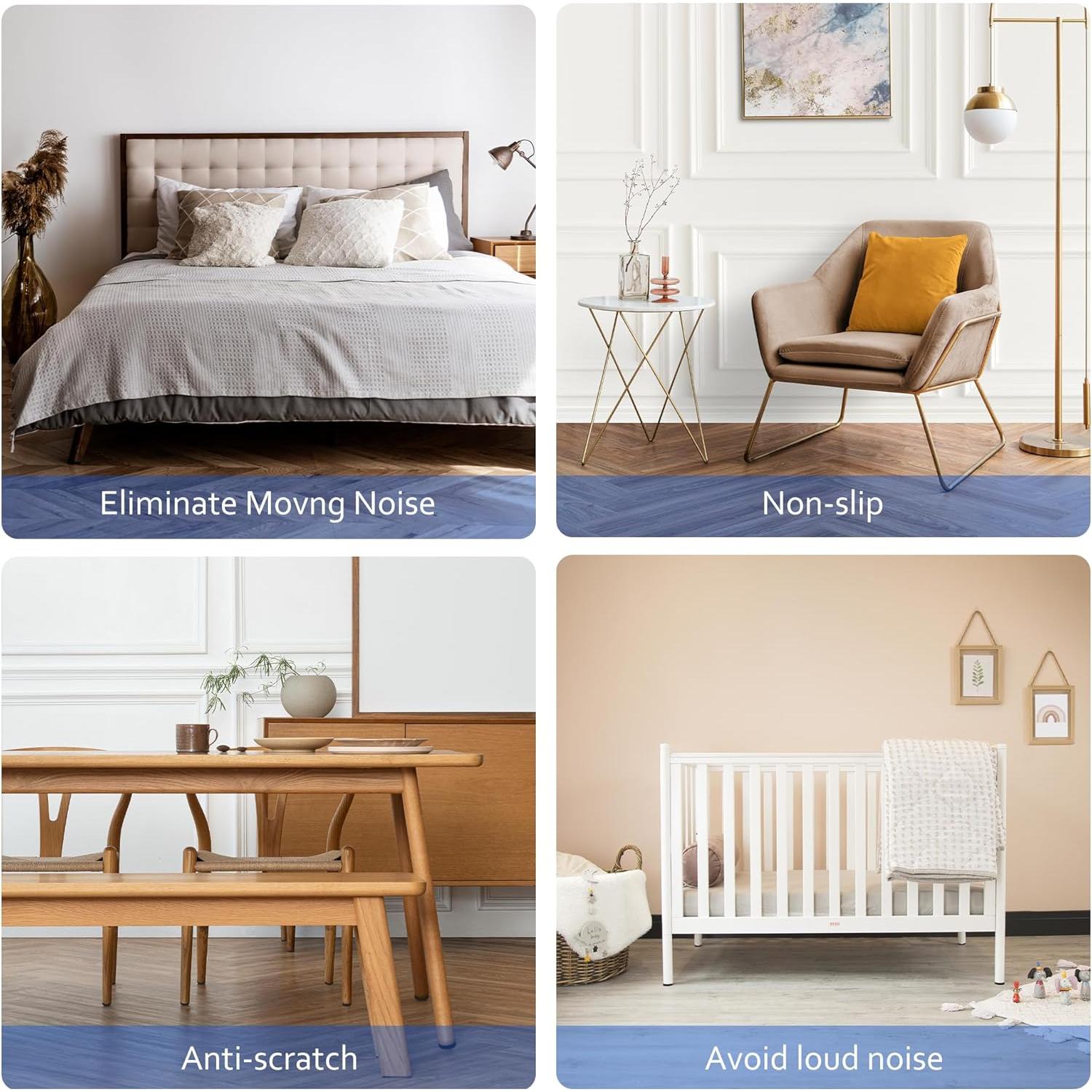 Almohadillas Antideslizantes de Silicona VOCOMO 101.6x12.7 cm - Negro