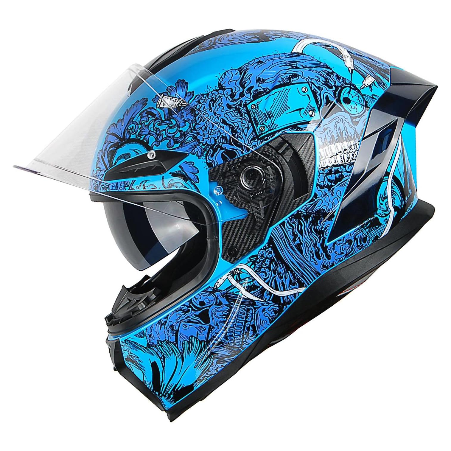 Casco de Moto 1Storm HJAH15 Doble Visera UV S 55-56 CM