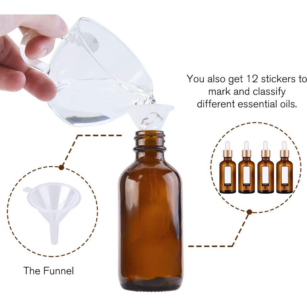 Botellas de Goteo 30 ml PrettyCare Ámbar para Aceites Esenciales