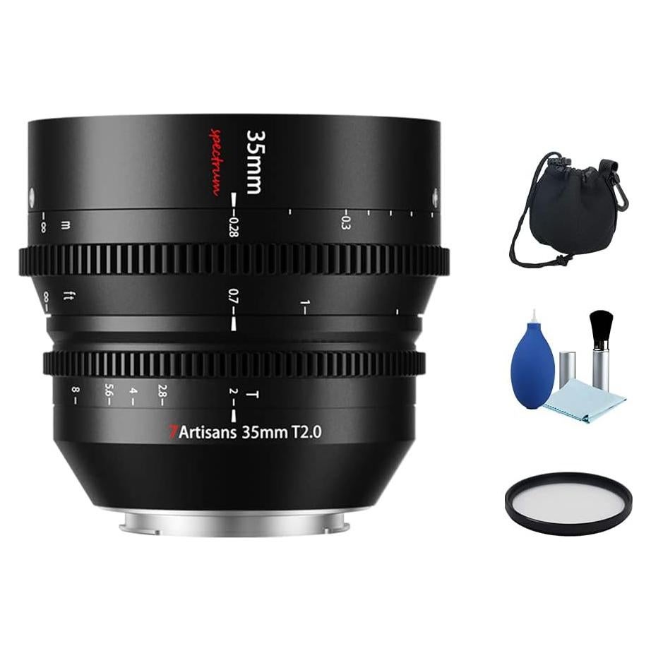 Lente Cine 7artisans 35mm T2.0 L Mount para Cámaras Leica/Sigma