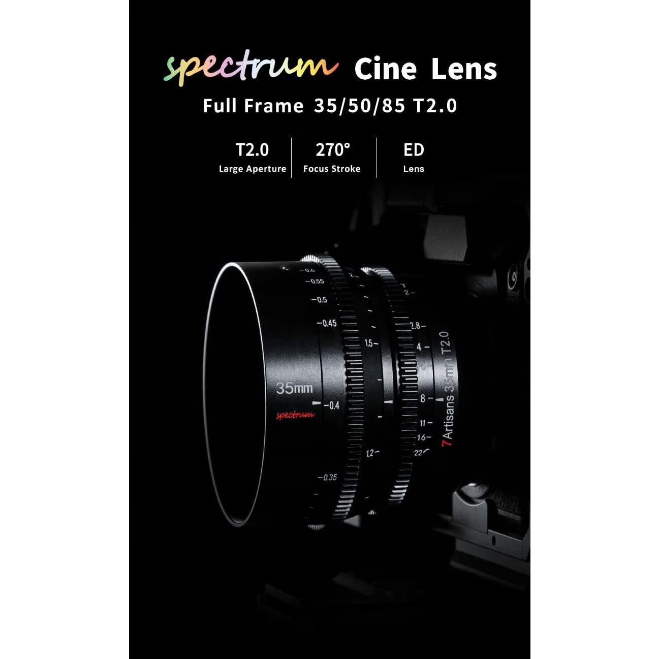 Lente Cine 7artisans 35mm T2.0 L Mount para Cámaras Leica/Sigma