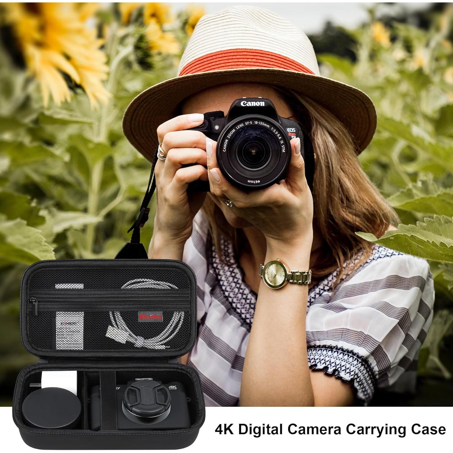 Funda de Cámara Digital 4K Elonbo con Correa - Negro