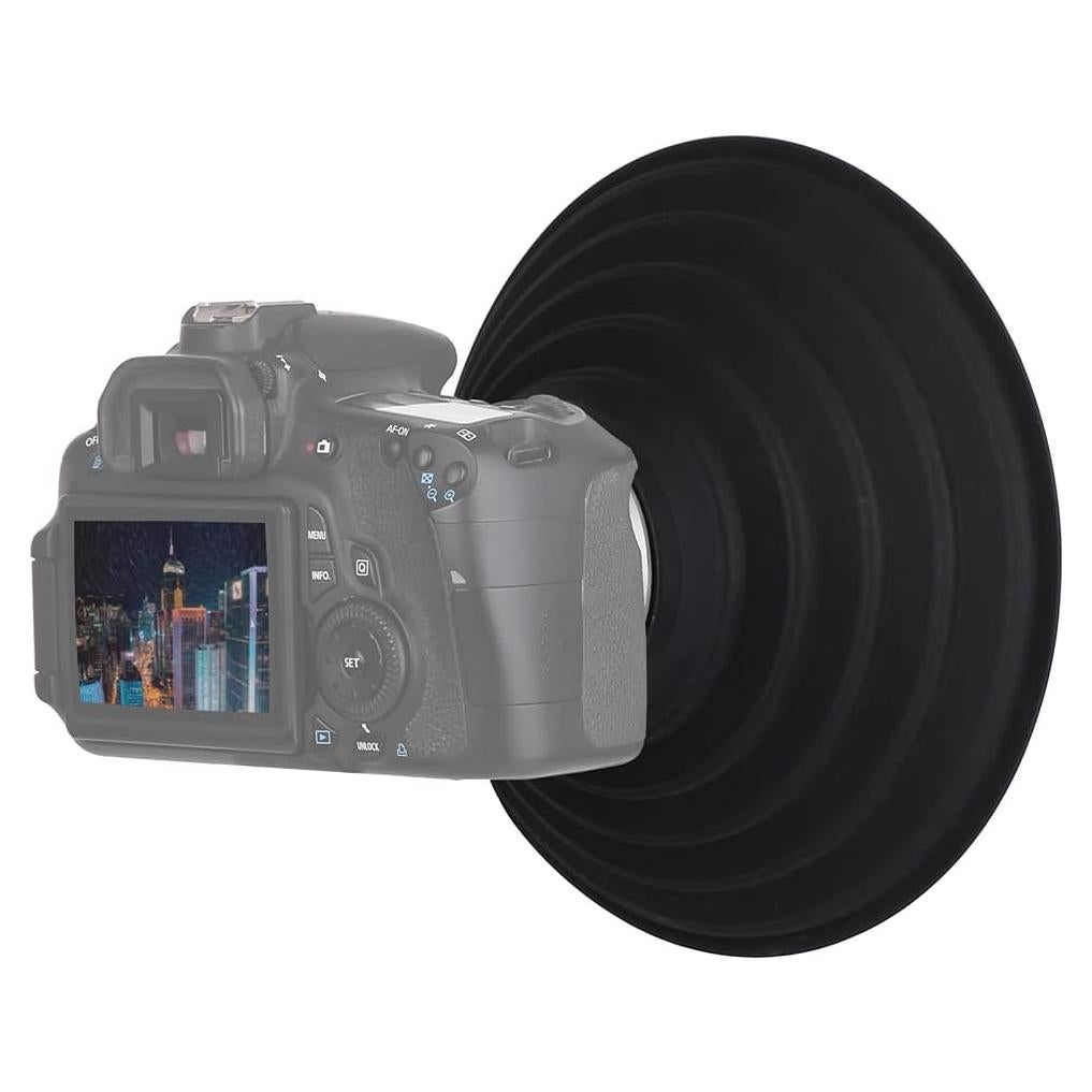 Funda de lente Easy Hood 50mm para cámaras Nikon Canon Sony