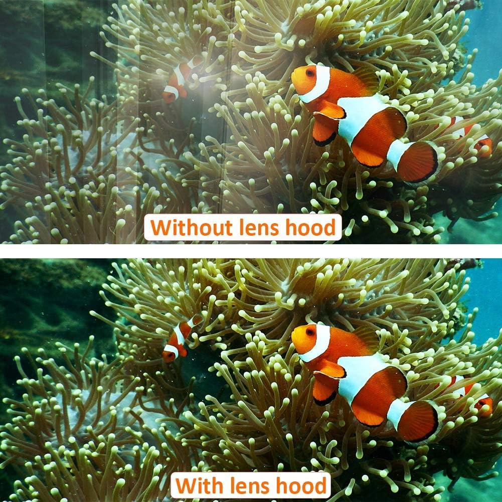 Funda de lente Easy Hood 50mm para cámaras Nikon Canon Sony