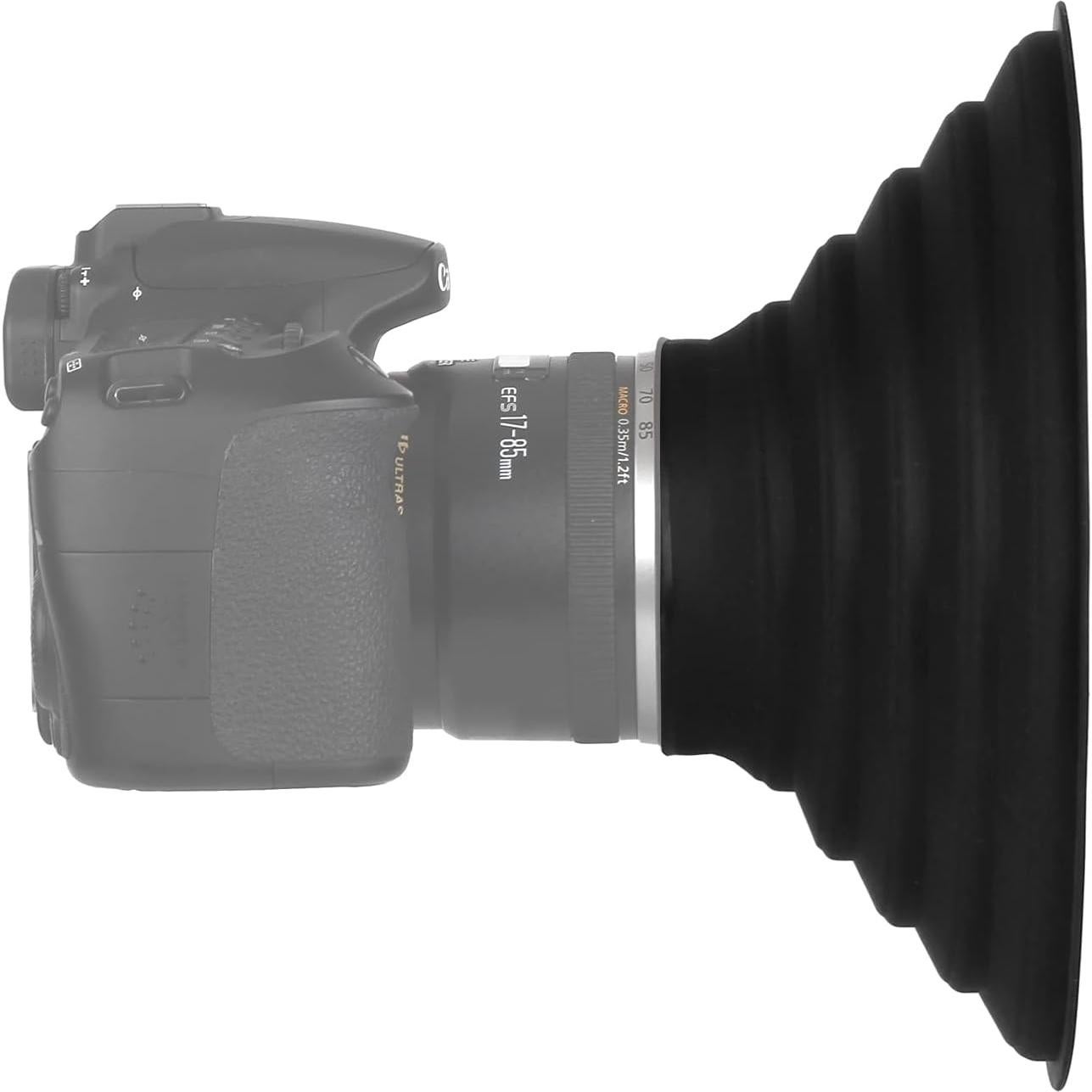 Funda de lente Easy Hood 50mm para cámaras Nikon Canon Sony