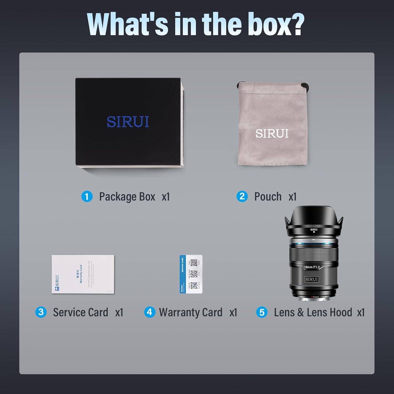 Lente Gran Angular Autofocus SIRUI 16mm F1.2 para APS-C