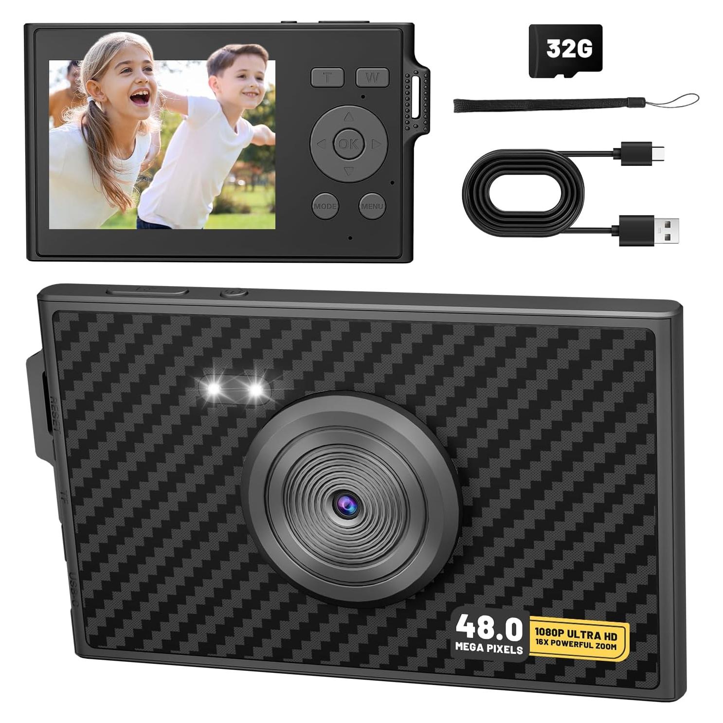 Cámara Digital Compacta FKATEEN DC03 48MP FHD 1080P Niños