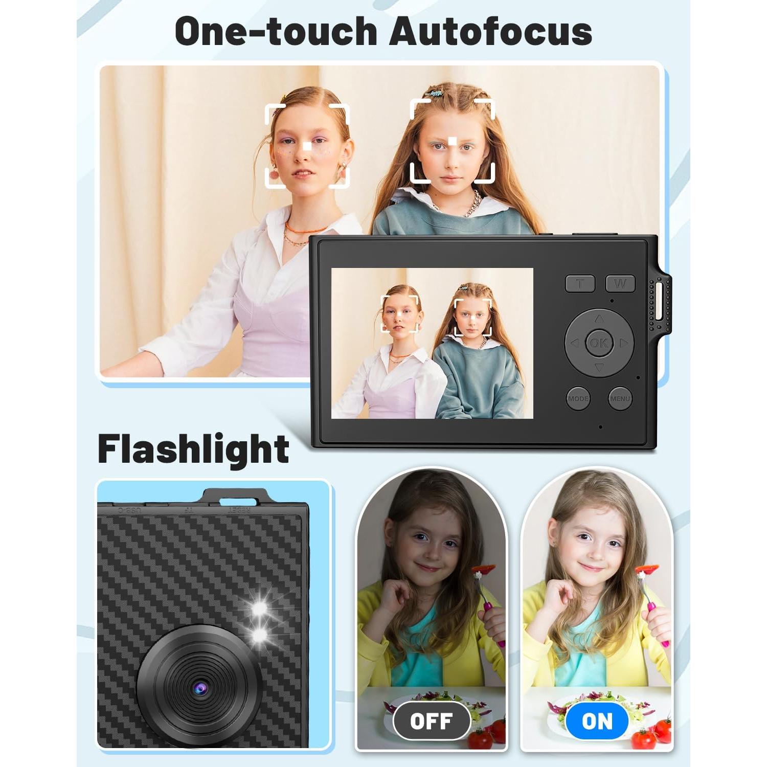 Cámara Digital Compacta FKATEEN DC03 48MP FHD 1080P Niños