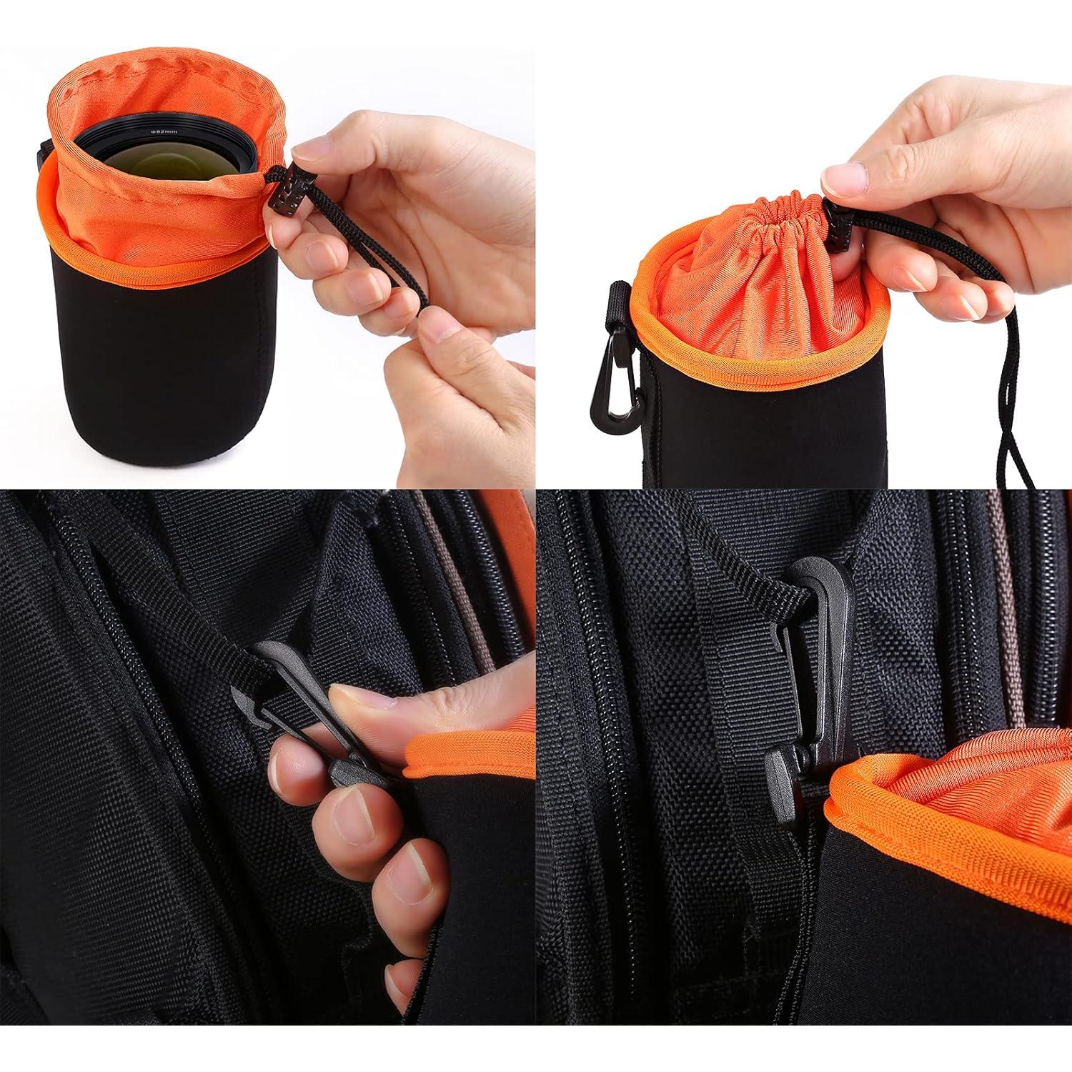 Bolsa Protectora para Lentes Lywencom - Impermeable Naranja