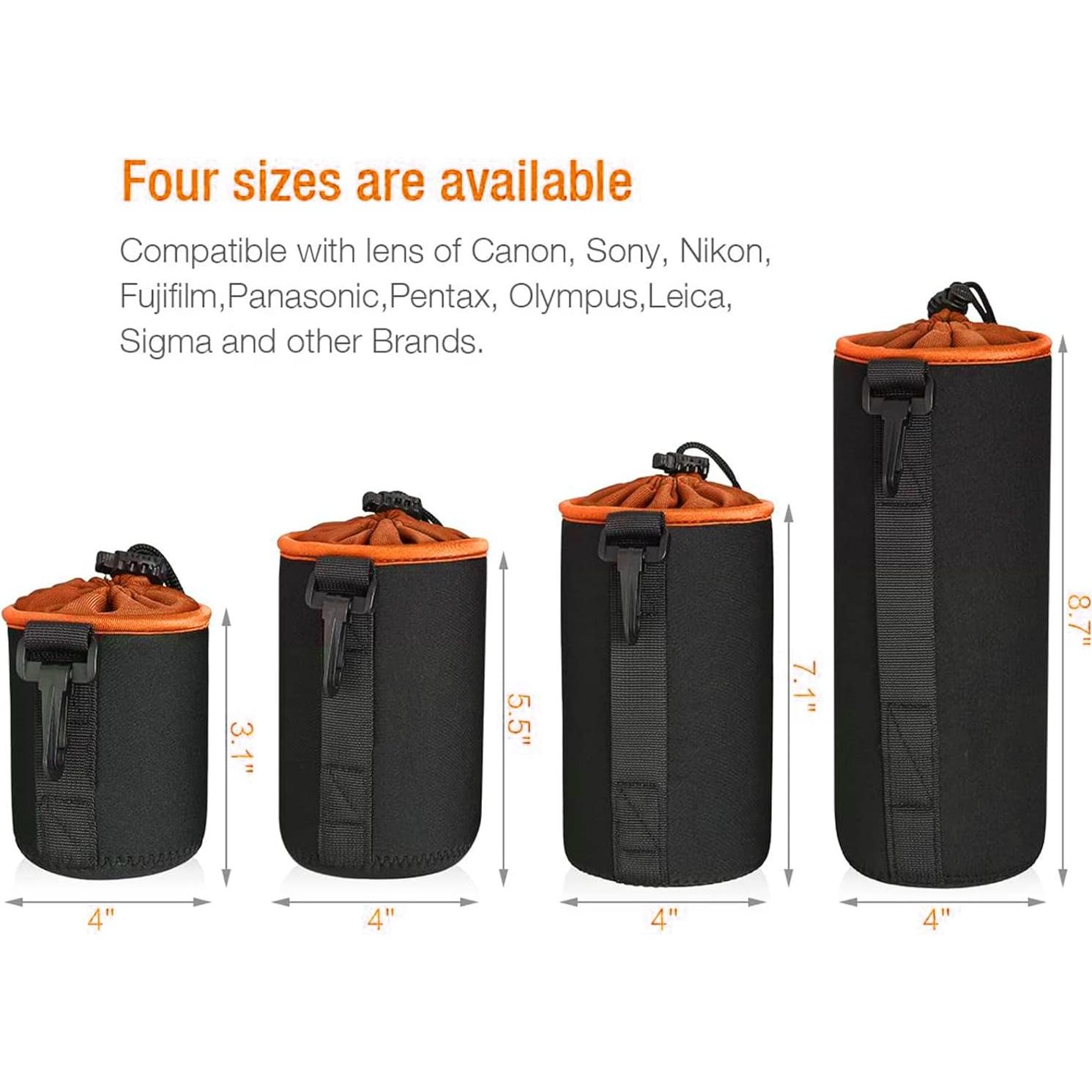 Bolsa Protectora para Lentes Lywencom - Impermeable Naranja