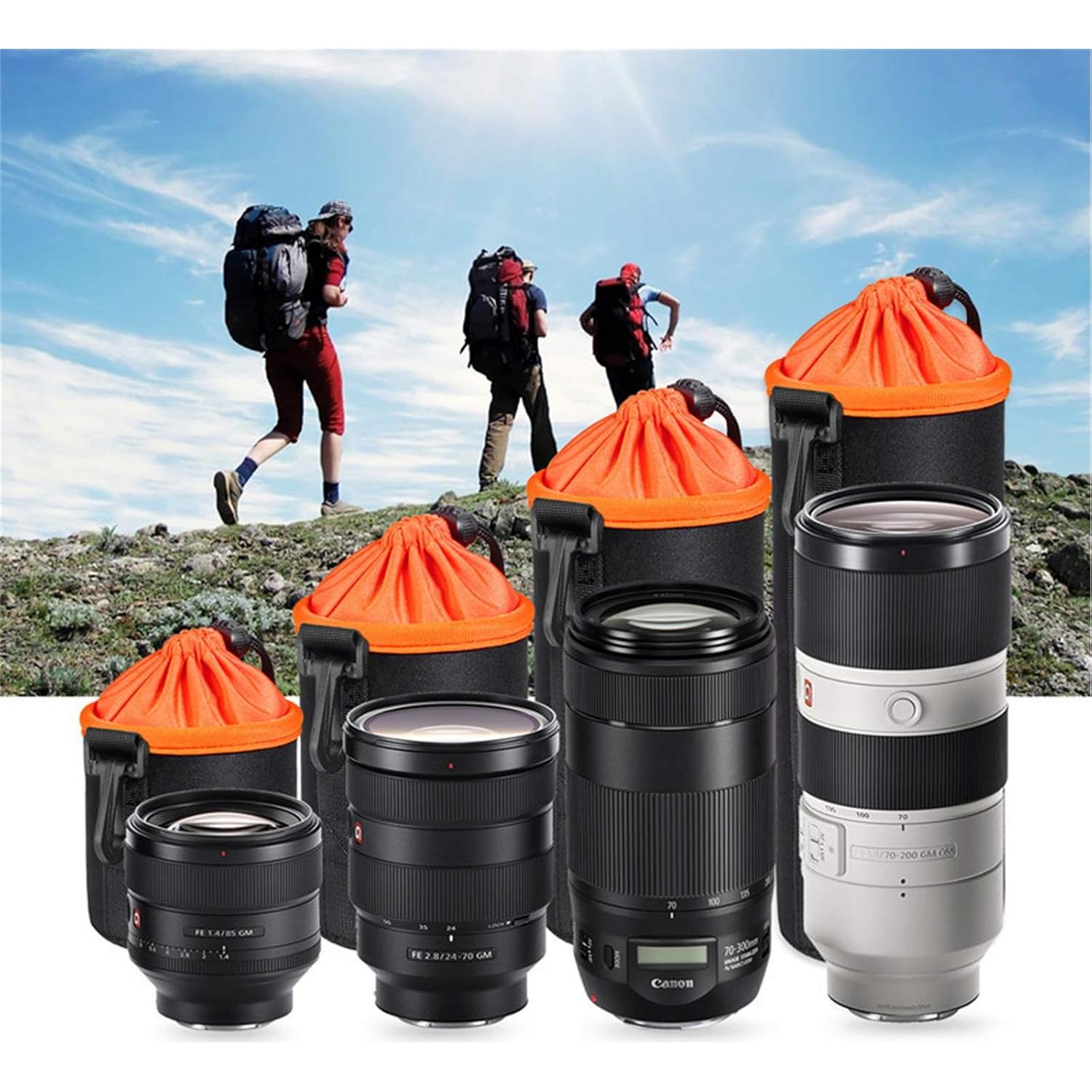 Bolsa Protectora para Lentes Lywencom - Impermeable Naranja