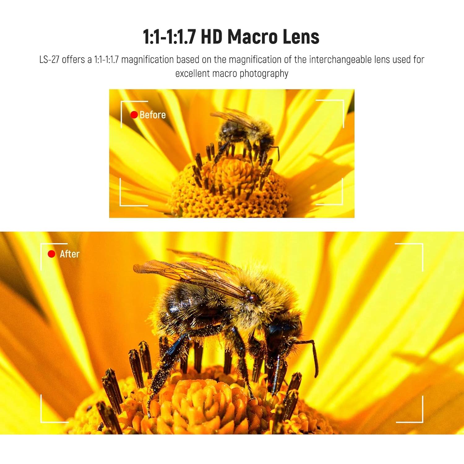 Lente Macro NEEWER 22mm con Adaptador para Cámaras Sony y Canon