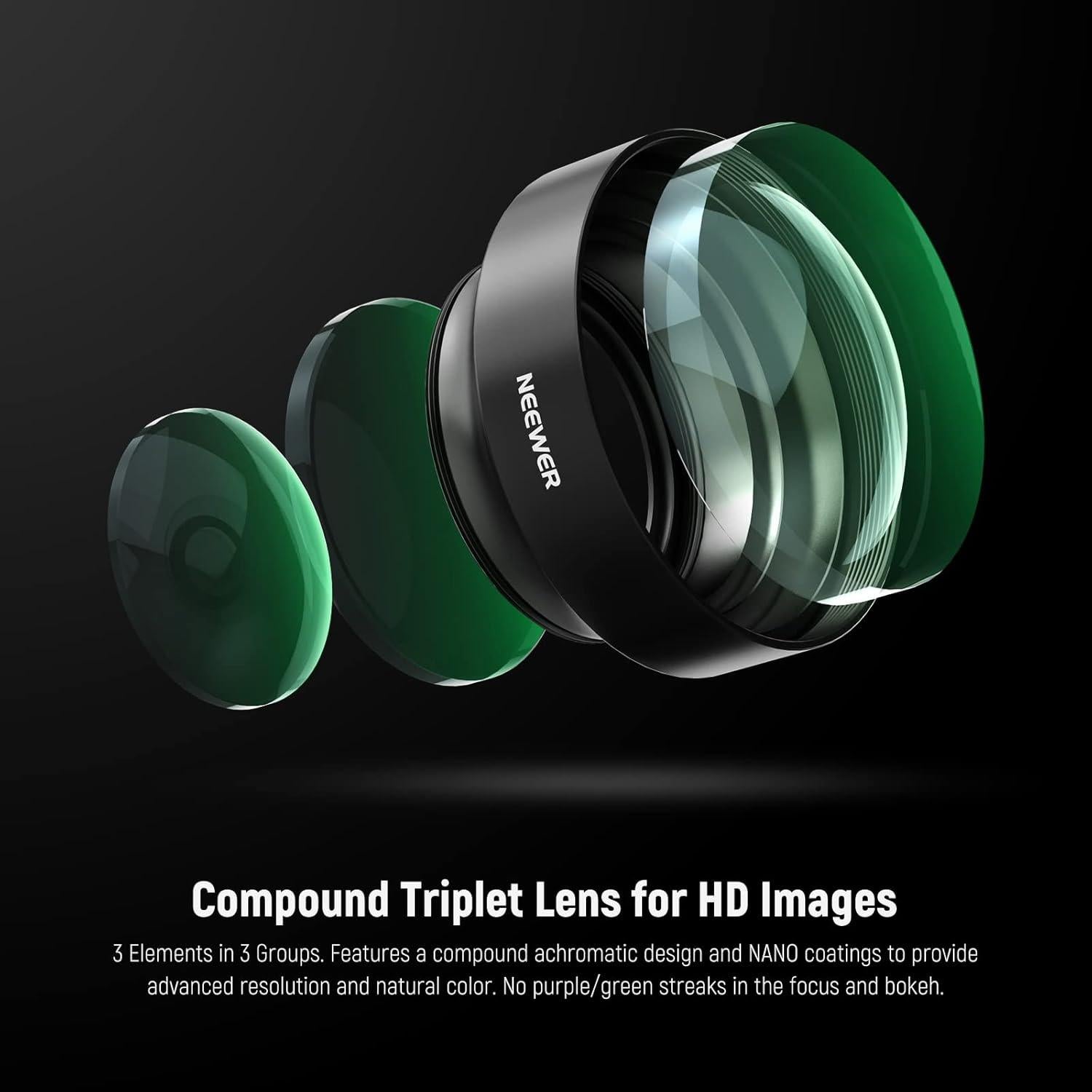 Lente Macro NEEWER 22mm con Adaptador para Cámaras Sony y Canon