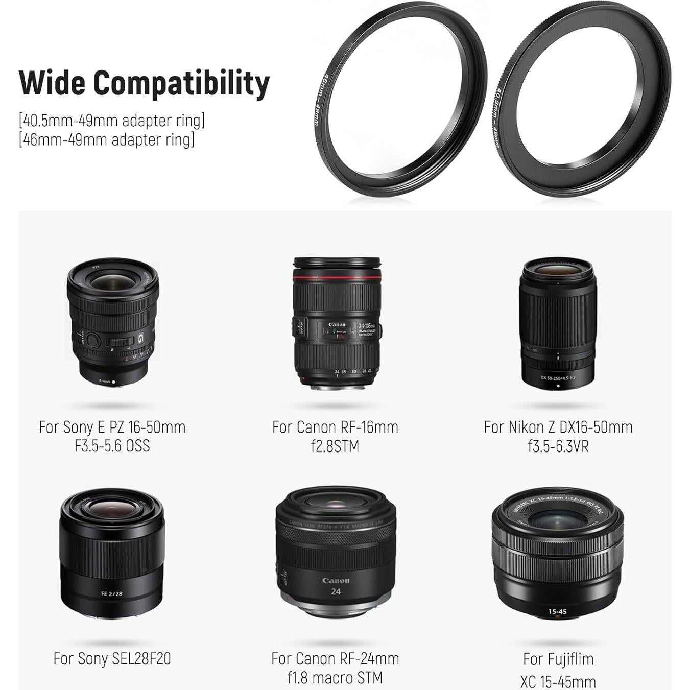 Lente Macro NEEWER 22mm con Adaptador para Cámaras Sony y Canon