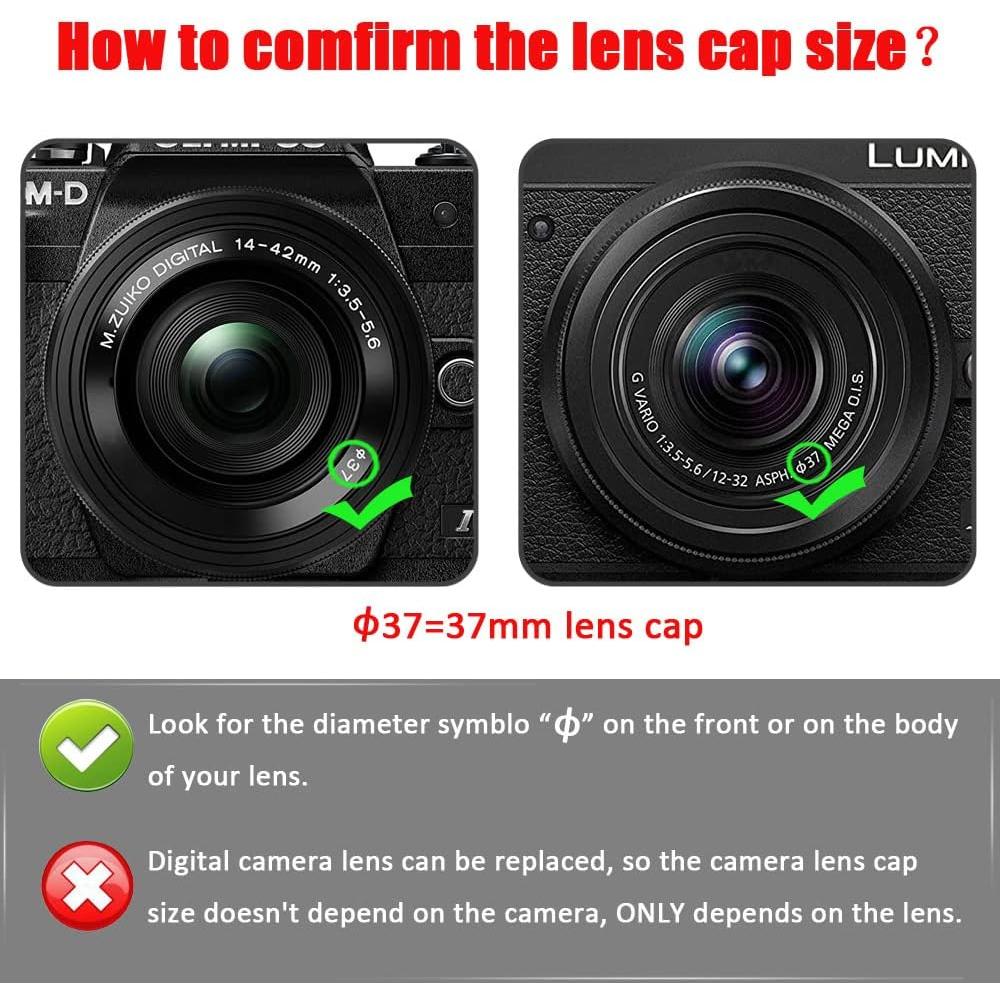 Tapa de Lente Frontal 37mm Fire Rock - 2 Paquetes