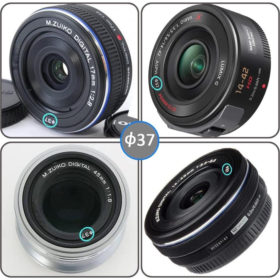 Tapa de Lente Frontal 37mm Fire Rock - 2 Paquetes