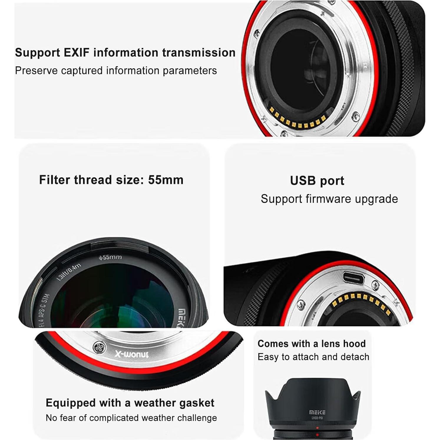 Lente Prime Meike 33mm F1.4 Auto Enfoque para Fujifilm