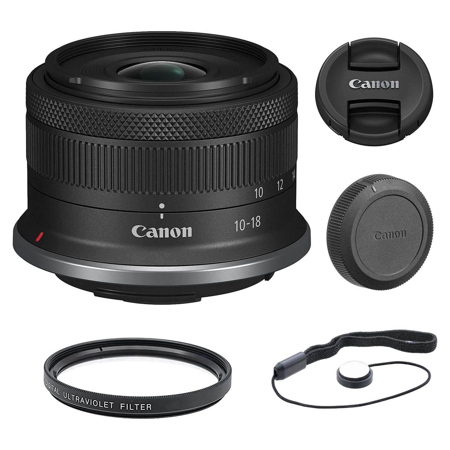 Lente Canon RF-S 10-18mm f/4.5-6.3 IS STM con Filtro UV