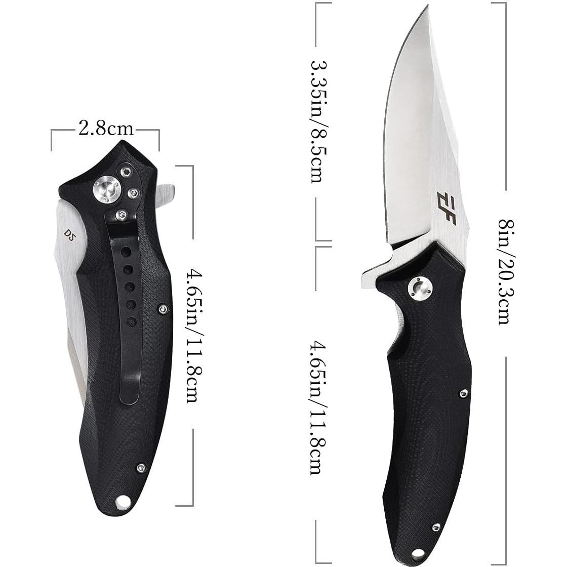 Cuchillo Plegable Eafengrow EF339 Hoja D2 Mango G10 20.3 cm