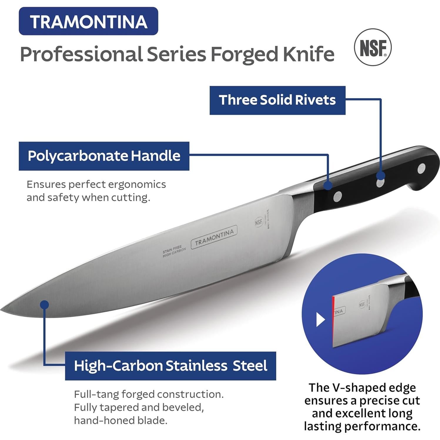 Juego de cuchillos de carne Tramontina Pro Series 4 piezas 12.7 cm