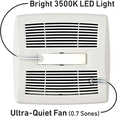 Ventilador de Escape Broan-NuTone AE110L con Luz LED 110 CFM