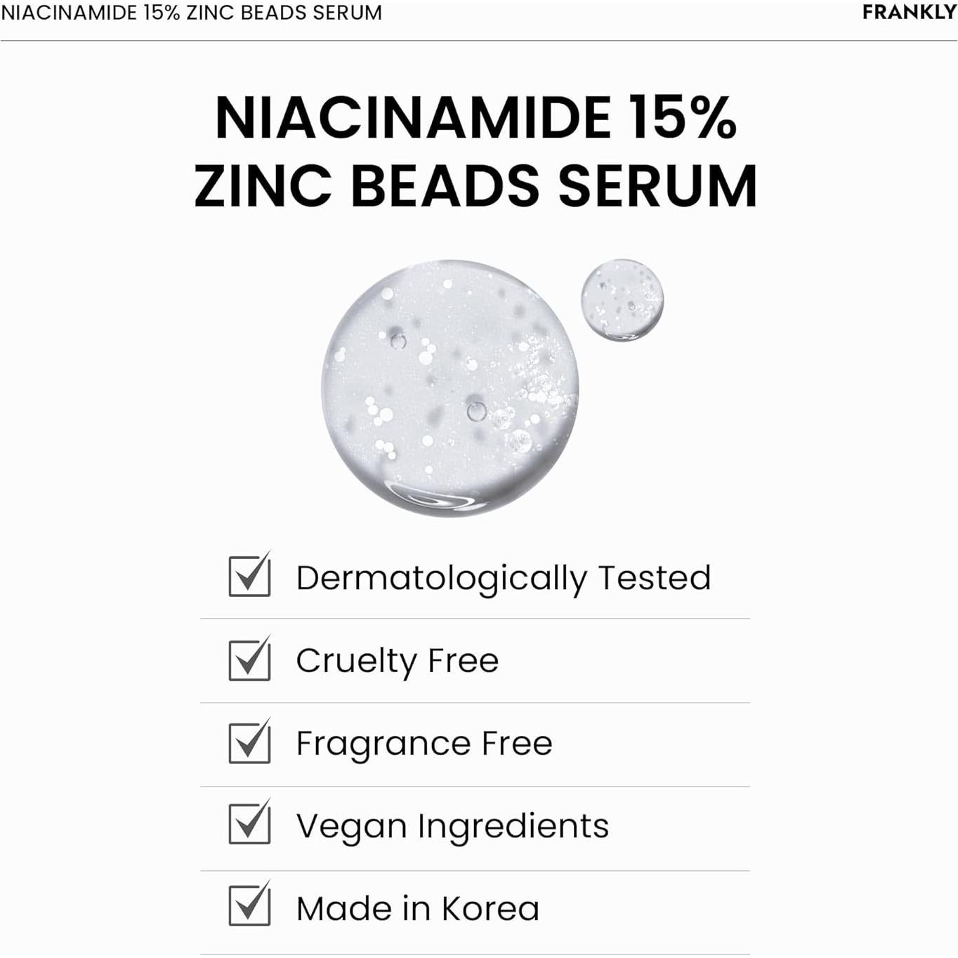 Suero Niacinamida 15% + Zinc Frankly 30 ml - Control Acné y Poros
