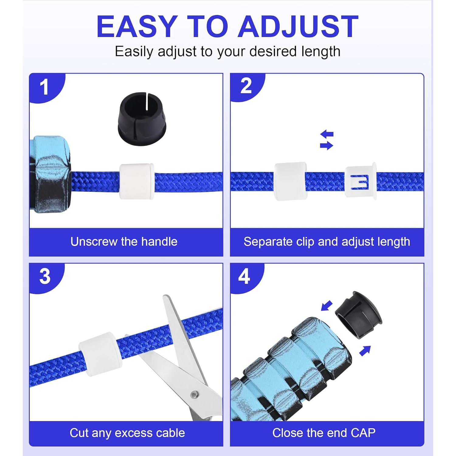 Cuerda de Saltar Ajustable Crhoeiq para Ejercicio y Fitness