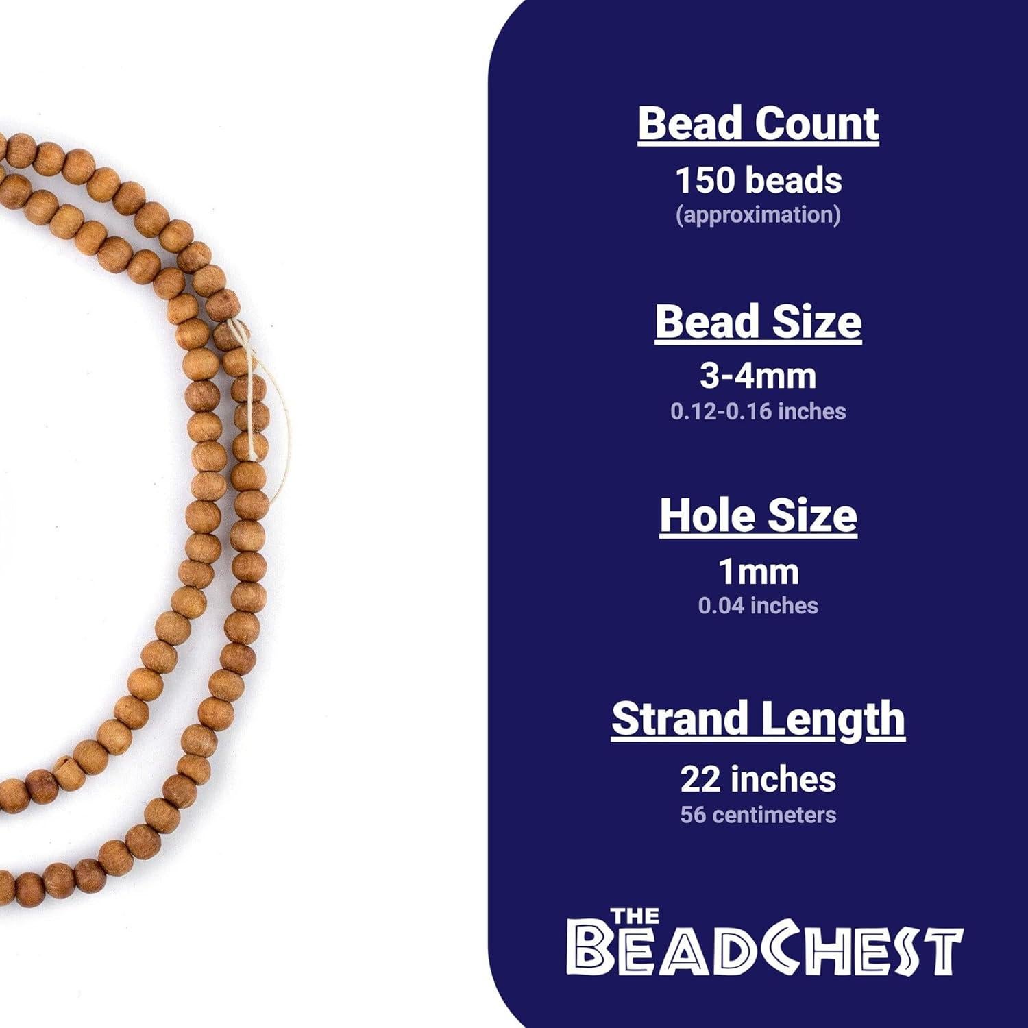 Cuentas de Sándalo 4 mm The Bead Chest - Meditación y Yoga