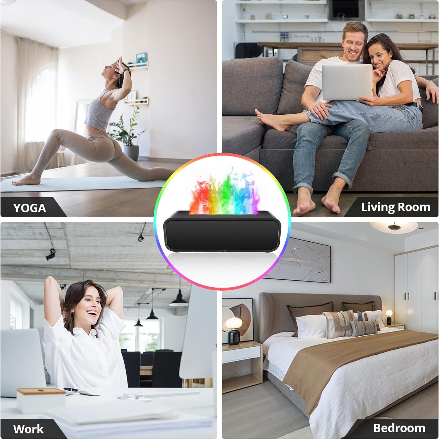 Difusor de Aceite Esencial SENMUL A4 250ml con Efecto Llama