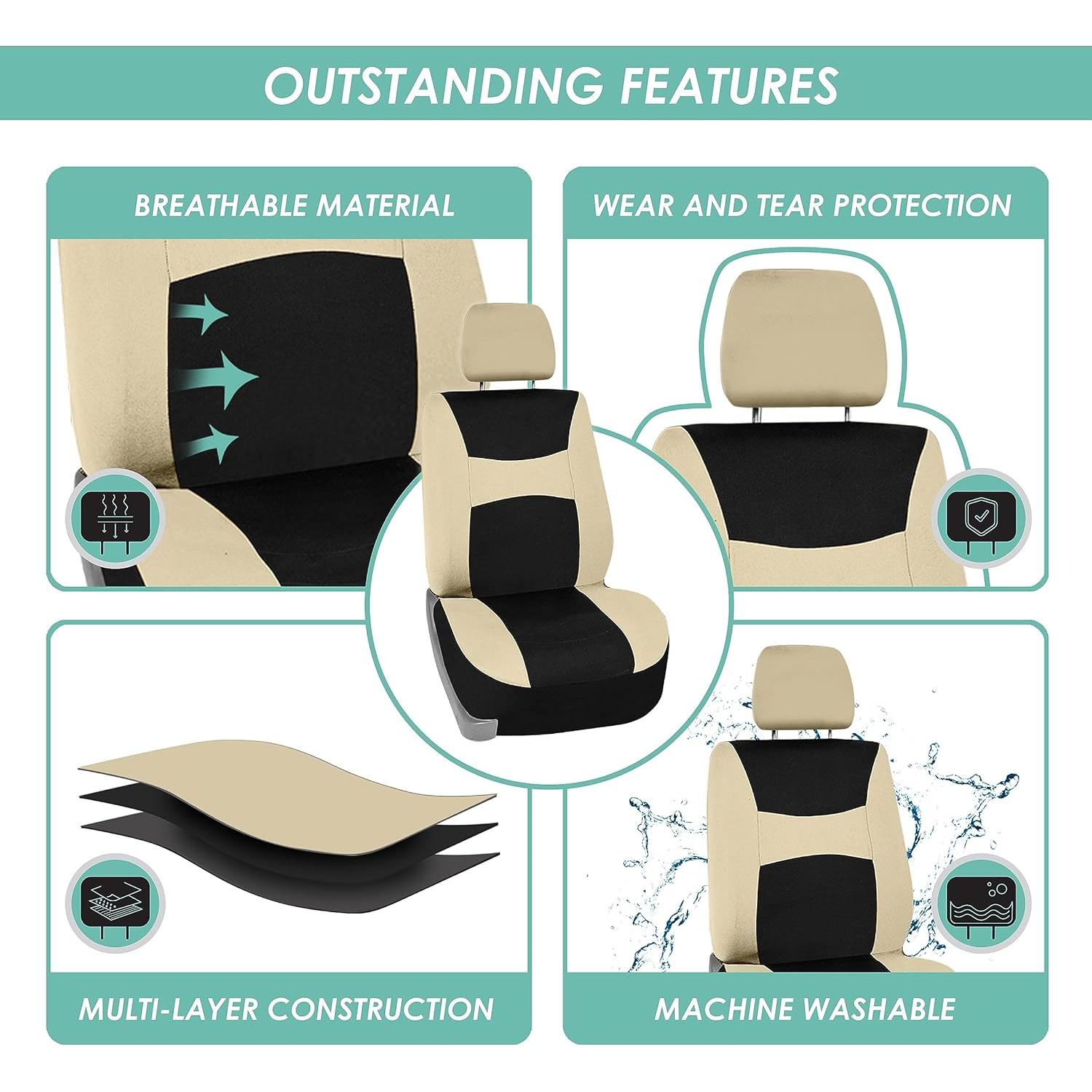 Fundas de Asiento de Coche FH Group Beige Ajuste Universal