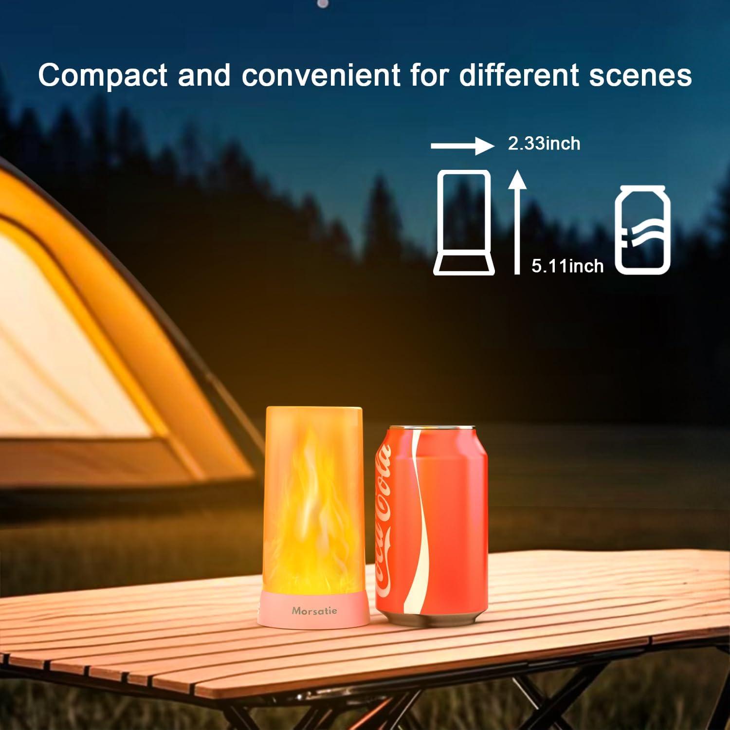 Luz LED de Llama Morsatie Recargable 1 PCS 5.9x13cm Impermeable