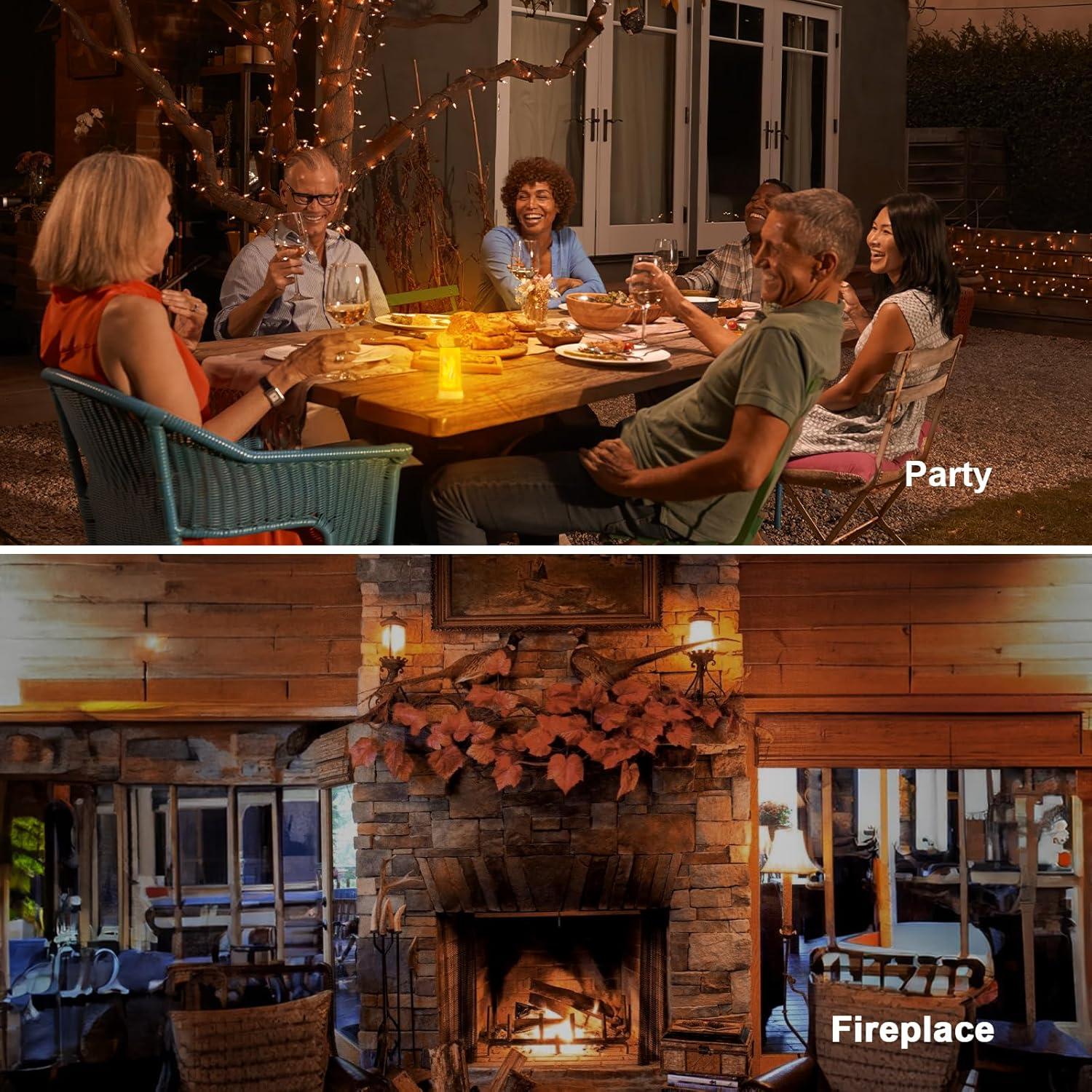 Luz LED de Llama Morsatie Recargable 1 PCS 5.9x13cm Impermeable