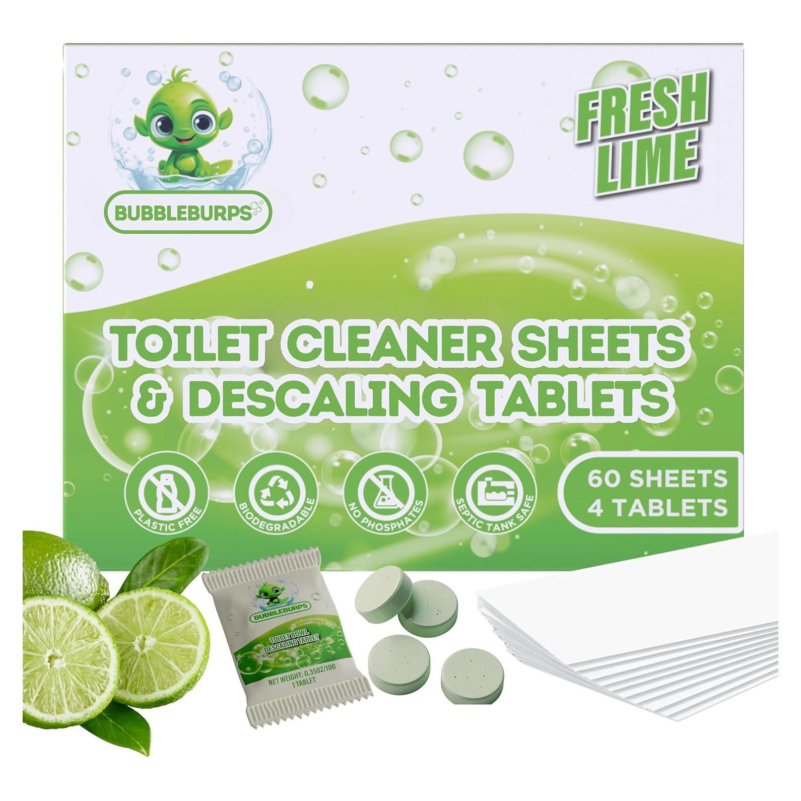 Combo Hojas y Tabletas Limpiadoras Bubbleburps 64 Unidades