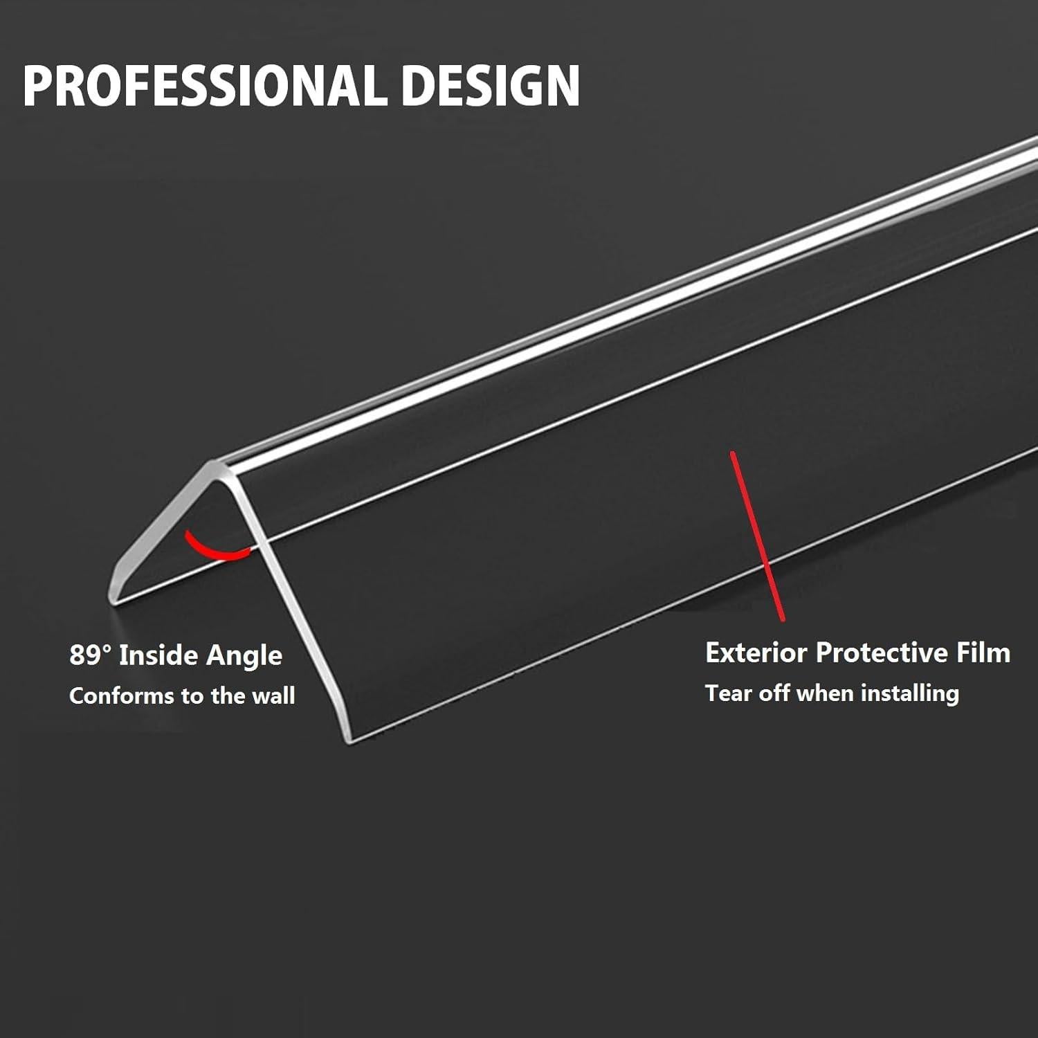 Protector de Esquina de Pared Transparente Apoctsddo 2 PCS 4 cm