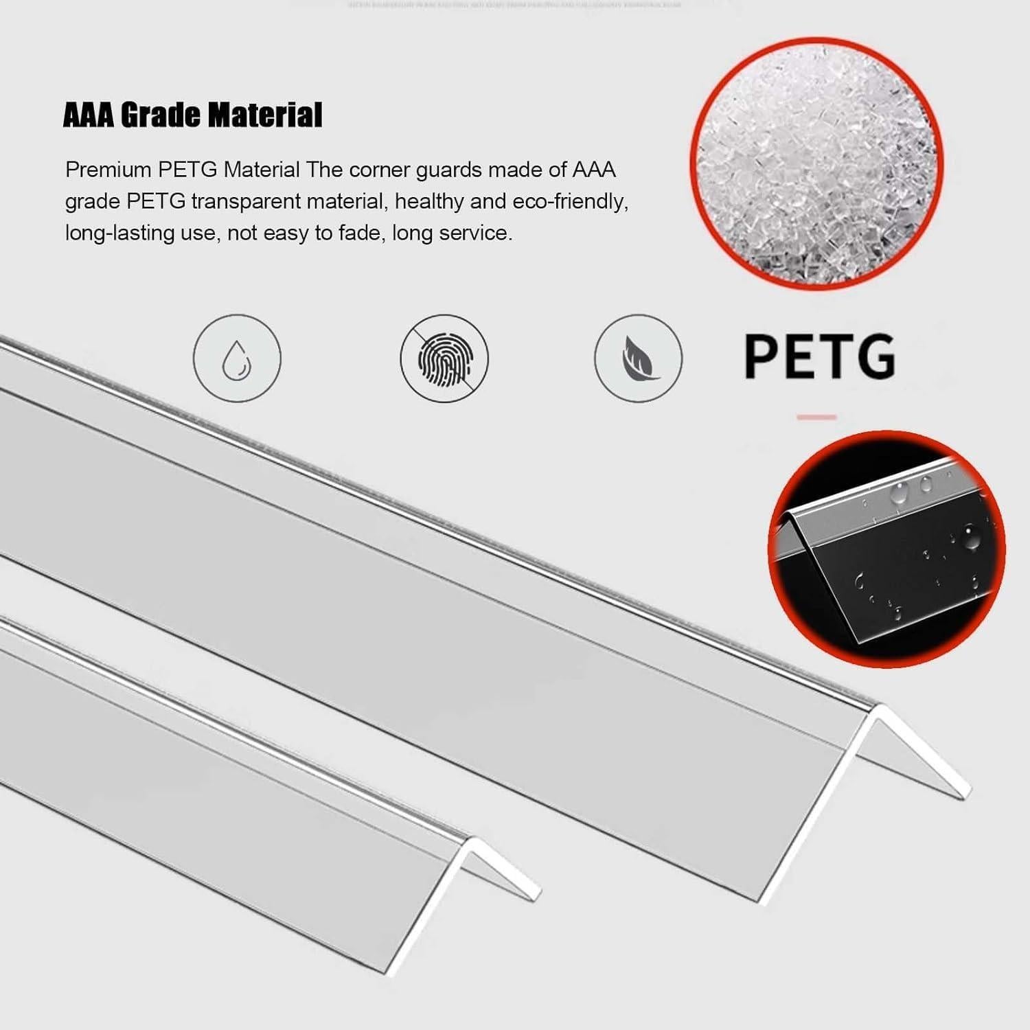 Protector de Esquina de Pared Transparente Apoctsddo 2 PCS 4 cm