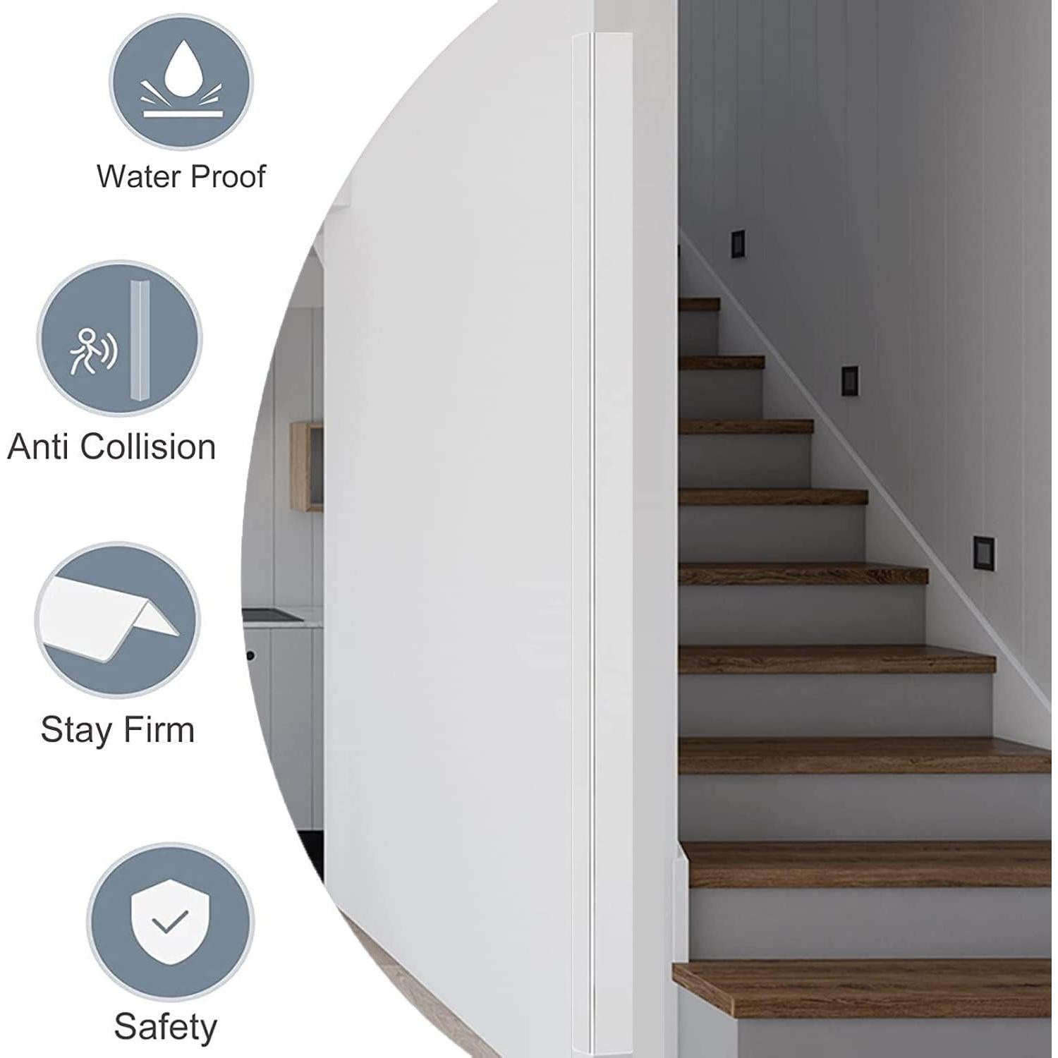 Protector de Esquina de Pared Transparente Apoctsddo 2 PCS 4 cm