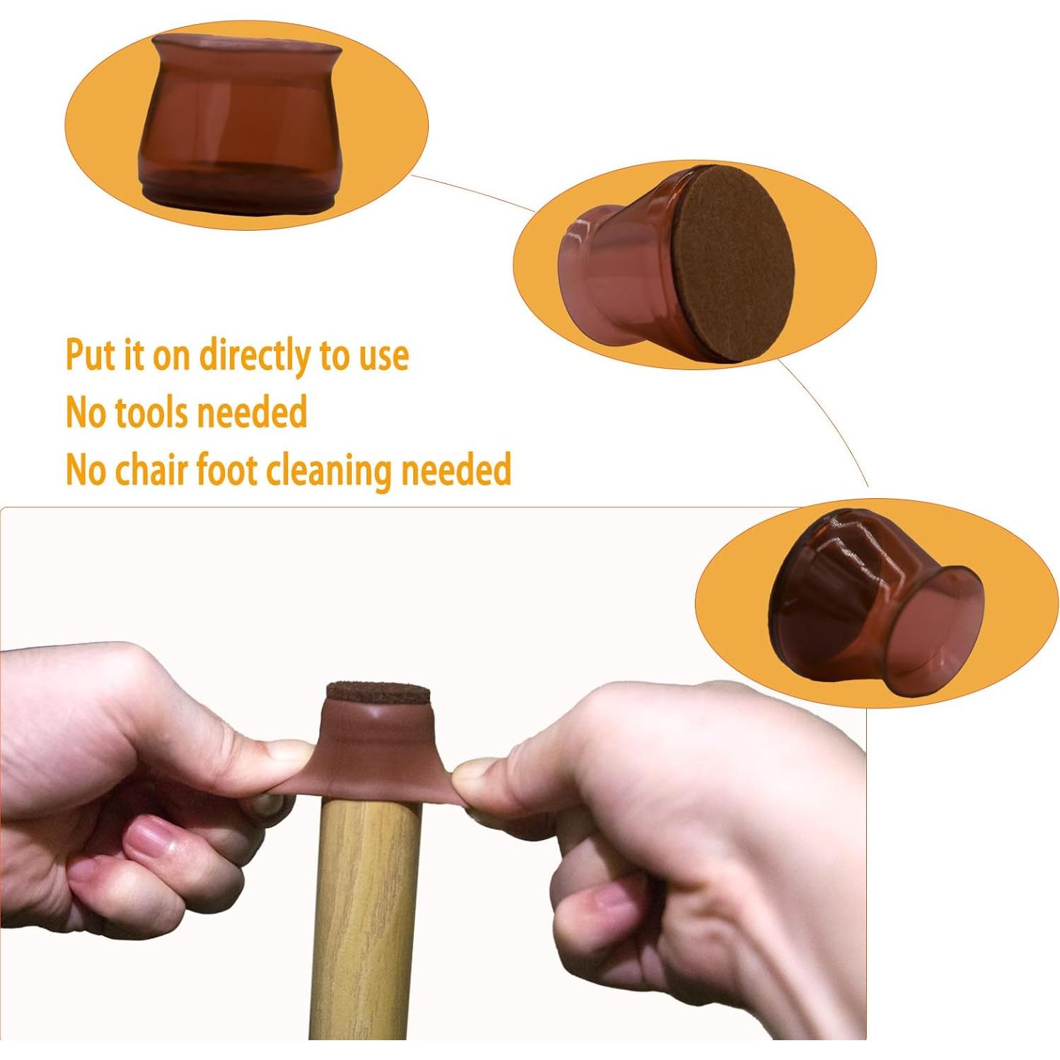 Protectores de Piso de Silicona Simpracon 16 PCS para Patas de Silla