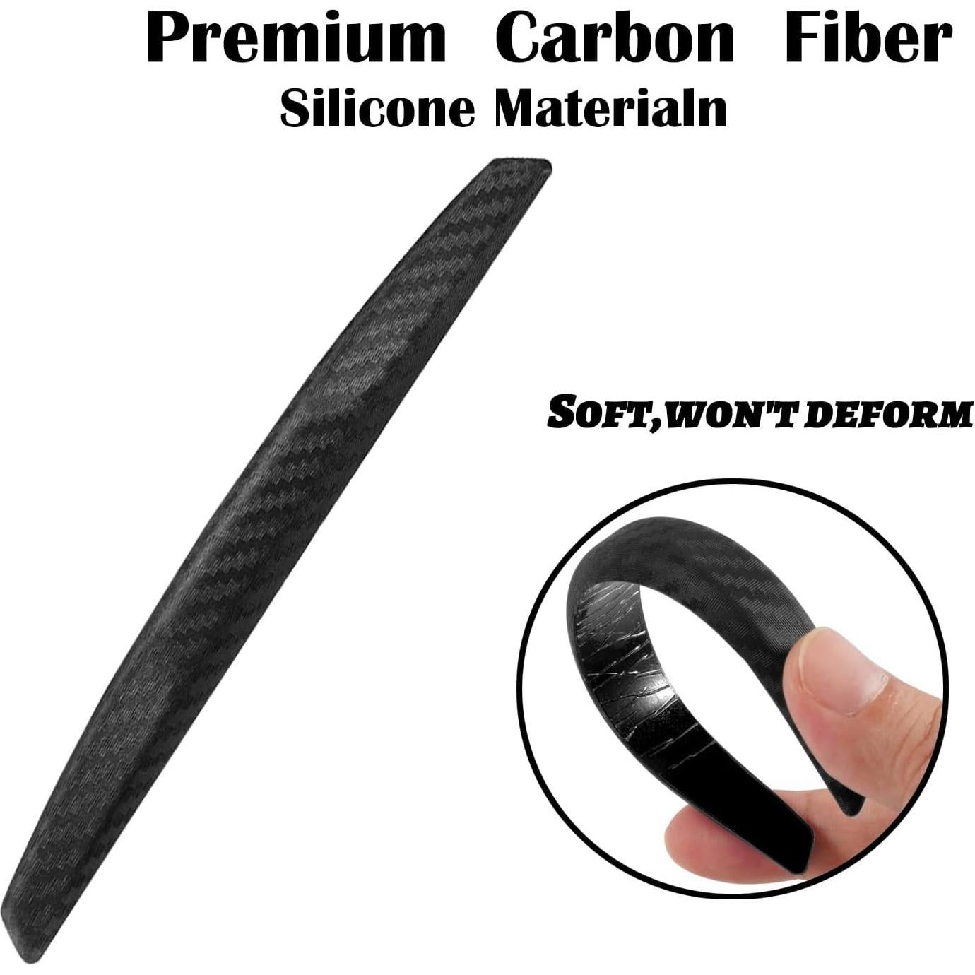 4 Protectores de Bordes de Puerta de Coche WORCAS Universal Negro