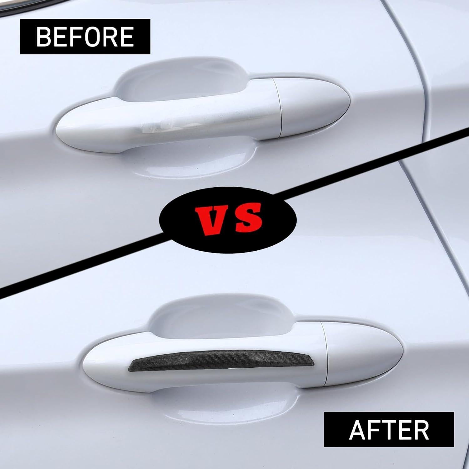 4 Protectores de Bordes de Puerta de Coche WORCAS Universal Negro