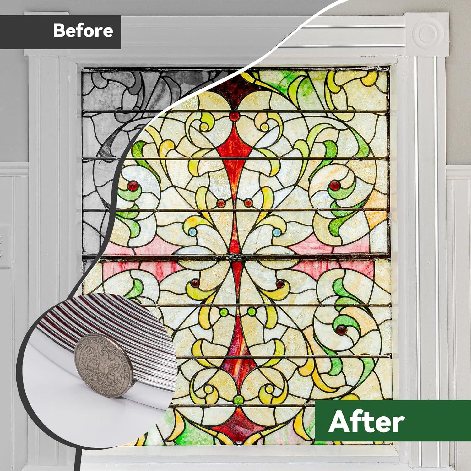 Moldura Autoadhesiva JSIWOTH 3m Cromo Plateado 1.02cm Ancho