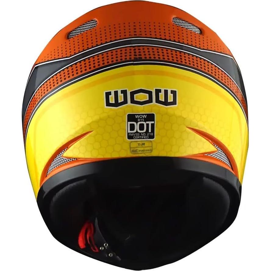 Casco Infantil WOW HKY-B15 + Guantes MX + Talla S 49-50 CM