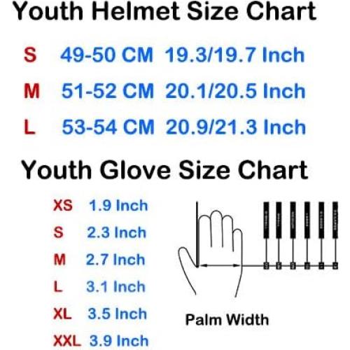 Casco Infantil WOW HKY-B15 + Guantes MX + S 49-50 CM