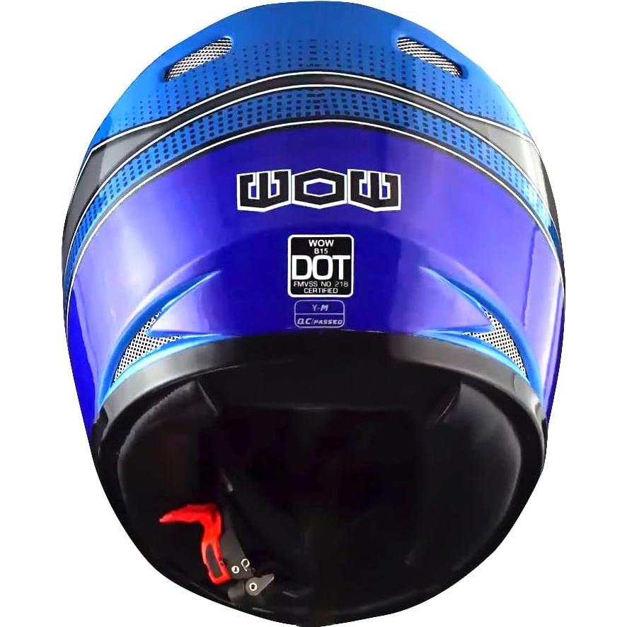 Casco Infantil WOW HKY-B15 + Guantes MX + Talla S 49-50 CM